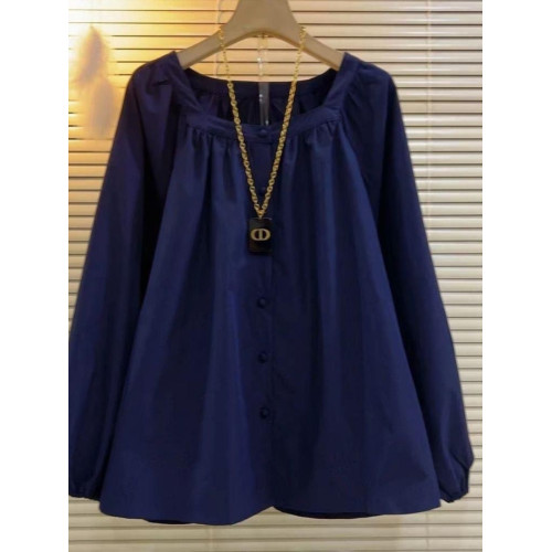 多巴胺小香風寬松娃娃衫女長袖秋季新款洋氣遮肉上衣時尚褶皺襯衫