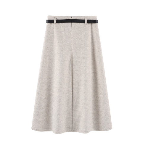 150小矮個子毛呢半身裙女秋冬加厚顯瘦高腰繖裙中長款a字裙xs顯高