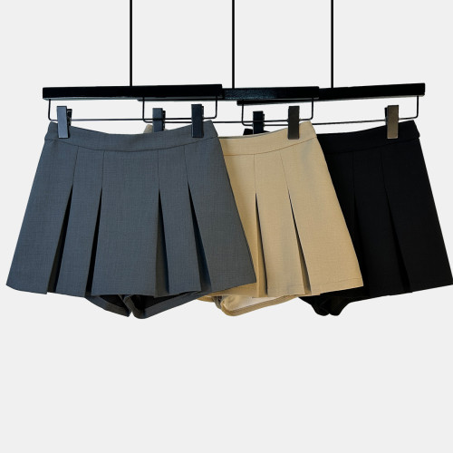 灰色防走光百褶半身裙女春夏新款裙褲半裙高腰jk短裙性感a字裙子 灰色防走光百褶半身裙女春夏新款裙褲半裙高腰jk短裙性感a字裙子