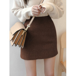 ins超火的港味2025新款秋冬季小個子a字裙包臀chic高腰毛呢半身裙