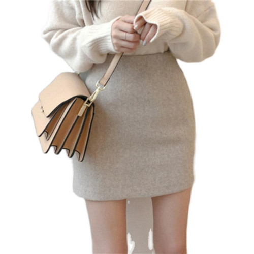 ins超火的港味2025新款秋冬季小個子a字裙包臀chic高腰毛呢半身裙 ins超火的港味2025新款秋冬季小個子a字裙包臀chic高腰毛呢半身裙