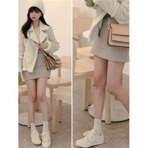 ins超火的港味2025新款秋冬季小個子a字裙包臀chic高腰毛呢半身裙 ins超火的港味2025新款秋冬季小個子a字裙包臀chic高腰毛呢半身裙