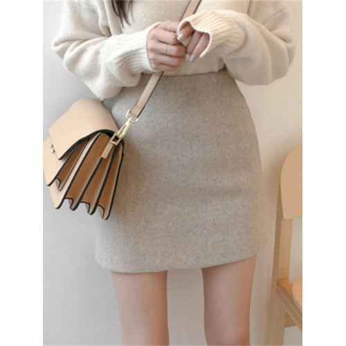 ins超火的港味2025新款秋冬季小個子a字裙包臀chic高腰毛呢半身裙 ins超火的港味2025新款秋冬季小個子a字裙包臀chic高腰毛呢半身裙