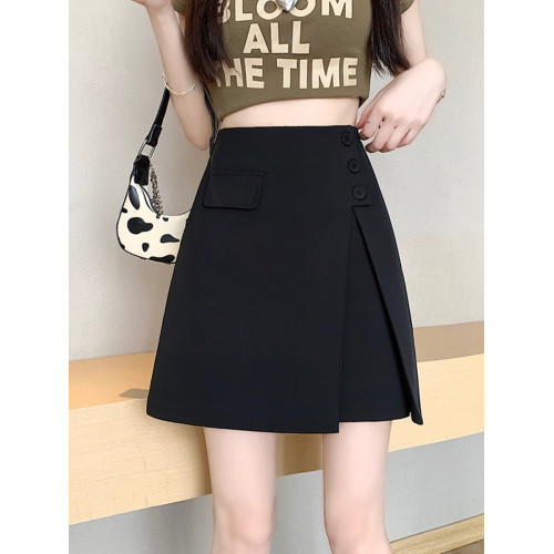 不規則高級感灰色復古半身裙大碼小衆氣質短裙女夏遮肚A字西裝裙 不規則高級感灰色復古半身裙大碼小衆氣質短裙女夏遮肚A字西裝裙