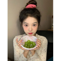 半高領小碎花打底衫女春秋冬內搭修身緊身正肩長袖上衣設計感小衆