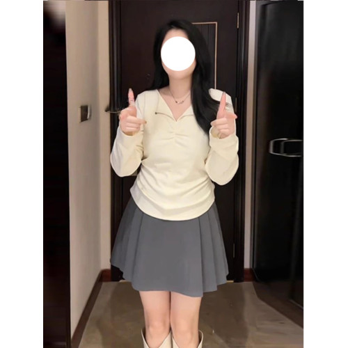 大碼長袖女打底衫內搭早秋加絨保暖設計感微胖mm顯瘦T恤正肩上衣 大碼長袖女打底衫內搭早秋加絨保暖設計感微胖mm顯瘦T恤正肩上衣