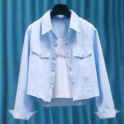 2024韓版洋氣長袖襯衫外套女春秋別致顯瘦甜辣妹時尚百搭襯衫外套