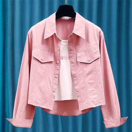 2024韓版洋氣長袖襯衫外套女春秋別致顯瘦甜辣妹時尚百搭襯衫外套