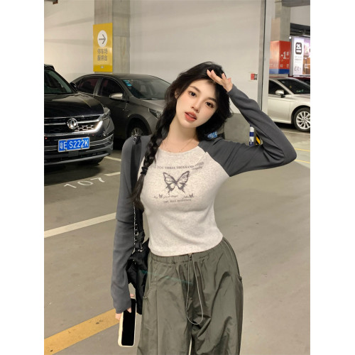 大碼美式復古字母印花長袖T恤女2025新款秋季胖mm遮肚子顯瘦上衣 大碼美式復古字母印花長袖T恤女2025新款秋季胖mm遮肚子顯瘦上衣