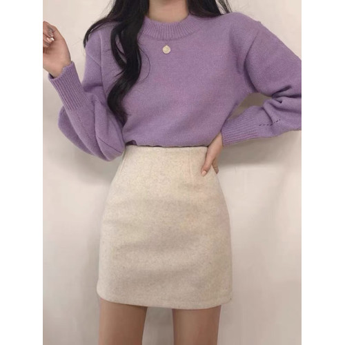 毛呢包臀裙半身裙女秋冬杏色呢子彈力包裙高腰顯瘦一步短裙防走光 毛呢包臀裙半身裙女秋冬杏色呢子彈力包裙高腰顯瘦一步短裙防走光