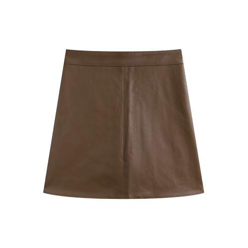 大碼微胖PU皮裙a字半身裙女春秋新款黑色遮胯短裙高腰顯瘦包臀裙 大碼微胖PU皮裙a字半身裙女春秋新款黑色遮胯短裙高腰顯瘦包臀裙