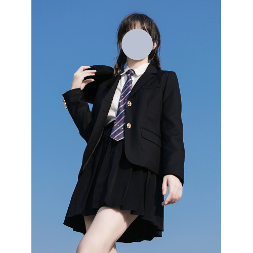 jk製服西裝外套女秋冬季款日系學院風黑色校供感小個子西服上衣女 jk製服西裝外套女秋冬季款日系學院風黑色校供感小個子西服上衣女