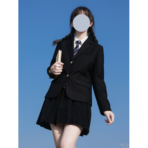 jk製服西裝外套女秋冬季款日系學院風黑色校供感小個子西服上衣女 jk製服西裝外套女秋冬季款日系學院風黑色校供感小個子西服上衣女