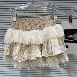 網紅同款2025冬季新款小香風蕾絲花邊裙擺甜美辣妹蛋糕裙蓬蓬裙女