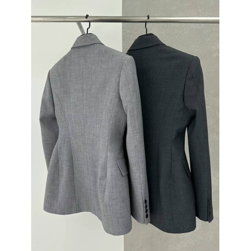 灰色西裝外套女2025春新款韓版高級感沙漏收腰小個子休閒氣質西服 灰色西裝外套女2025春新款韓版高級感沙漏收腰小個子休閒氣質西服