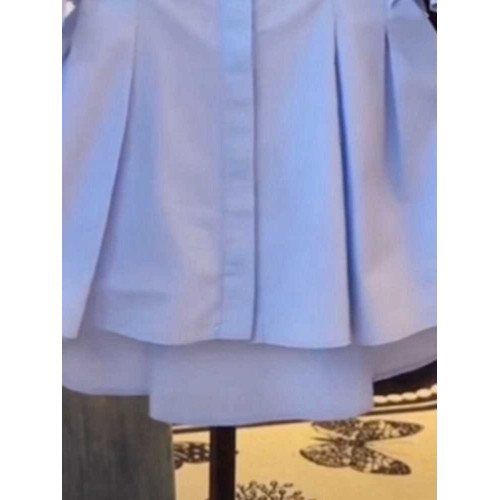 大碼女夏季收腰短袖襯衫胖mm顯瘦泡泡袖法式小衫獨特別致半袖上衣