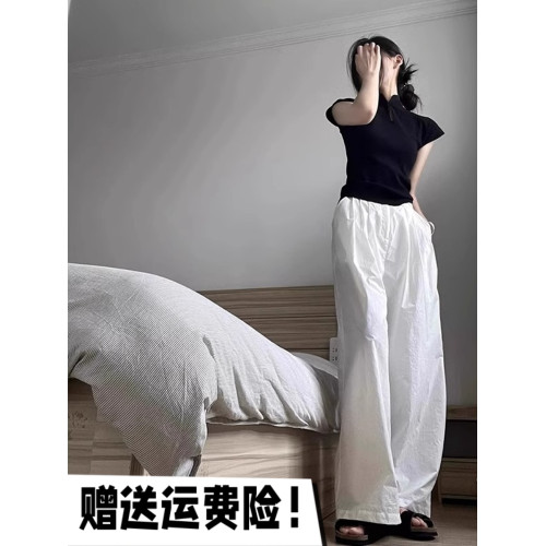 新中式輕國風盤釦短袖T恤女夏修身內搭打底衫小飛袖正肩立領上衣