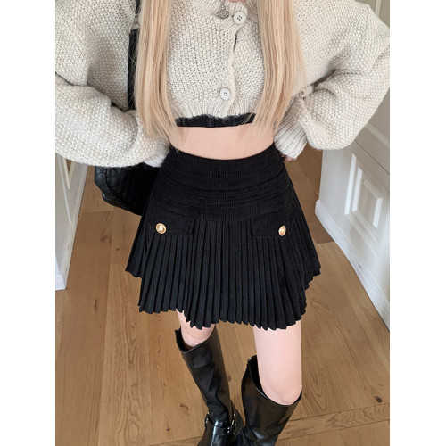 復古咖色燈芯絨百褶裙女秋冬大碼設計感高腰遮胯a字裙防走光短裙 復古咖色燈芯絨百褶裙女秋冬大碼設計感高腰遮胯a字裙防走光短裙