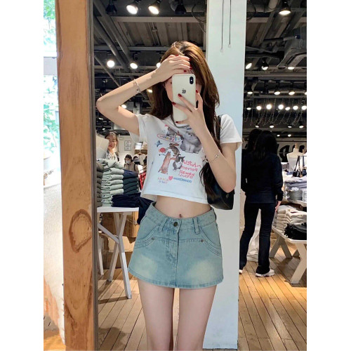 黑灰色牛仔半身裙女2025夏季新款小個子百搭高腰顯瘦包臀短裙褲 黑灰色牛仔半身裙女2025夏季新款小個子百搭高腰顯瘦包臀短裙褲