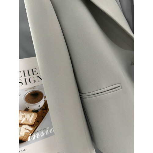 高級灰色通勤時尚西裝外套女2025新款春秋季高級感短款正裝西服潮 高級灰色通勤時尚西裝外套女2025新款春秋季高級感短款正裝西服潮