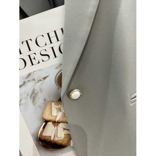 高級灰色通勤時尚西裝外套女2025新款春秋季高級感短款正裝西服潮 高級灰色通勤時尚西裝外套女2025新款春秋季高級感短款正裝西服潮