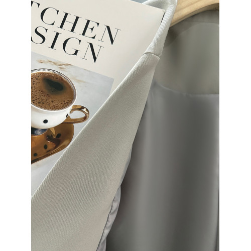 高級灰色通勤時尚西裝外套女2025新款春秋季高級感短款正裝西服潮 高級灰色通勤時尚西裝外套女2025新款春秋季高級感短款正裝西服潮