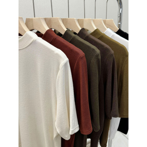 五分袖半高領純色內搭打底衫女洋氣減齡灰色百搭顯瘦氣質上衣T恤