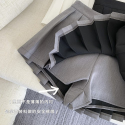 學院風灰色百褶裙女秋2025新款黑色半身裙高腰a字顯瘦小個子短裙