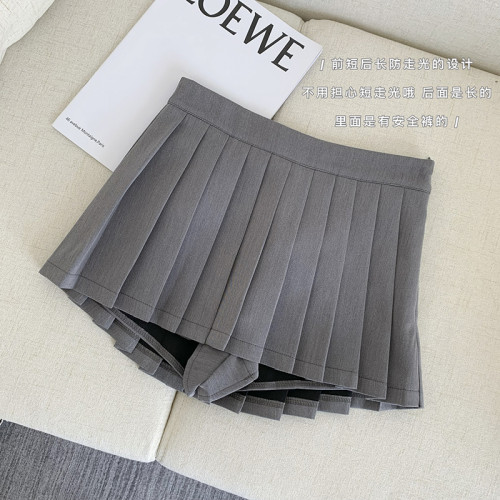 學院風灰色百褶裙女秋2025新款黑色半身裙高腰a字顯瘦小個子短裙 學院風灰色百褶裙女秋2025新款黑色半身裙高腰a字顯瘦小個子短裙