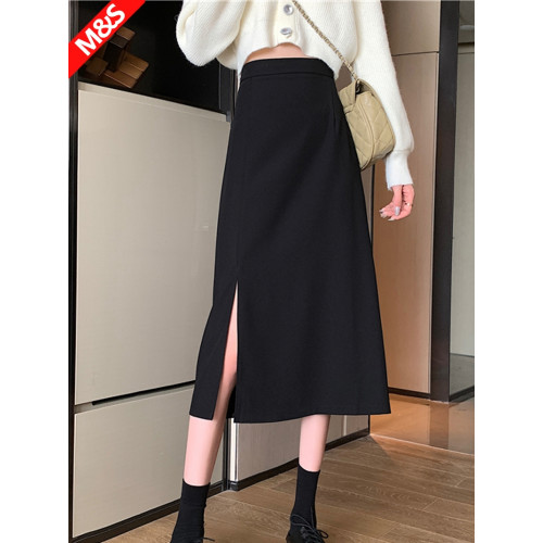 黑色半身裙開叉夏裙子2025秋季職場包臀a字包臀筒裙西裝直筒長裙 黑色半身裙開叉夏裙子2025秋季職場包臀a字包臀筒裙西裝直筒長裙