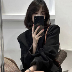 設計感春秋黑色小西裝外套韓版英倫風網紅冬西服女裝氣質通勤上衣