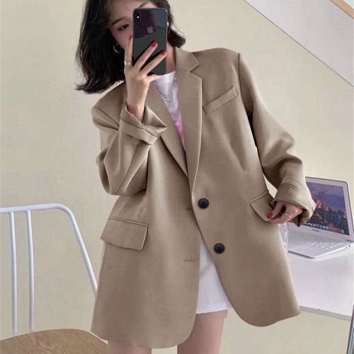 設計感春秋黑色小西裝外套韓版英倫風網紅冬西服女裝氣質通勤上衣 設計感春秋黑色小西裝外套韓版英倫風網紅冬西服女裝氣質通勤上衣