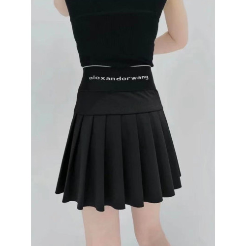 彈力松緊腰百褶裙女春夏字母收腹半身裙黑色高腰顯瘦a字抗皺短裙 彈力松緊腰百褶裙女春夏字母收腹半身裙黑色高腰顯瘦a字抗皺短裙