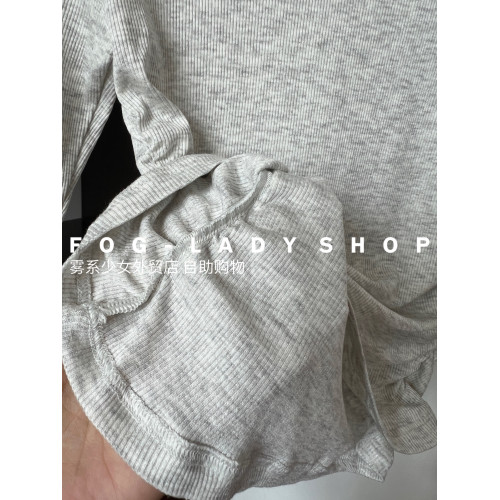 顯胸-韓系修身t恤高級感短款運動上衣長袖瑜珈服跑步輕薄健身服新