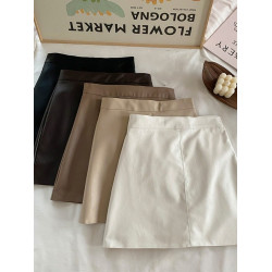 2025秋季新款pu皮裙女短裙黑色小個子包臀裙半身裙顯瘦純欲風辣妹