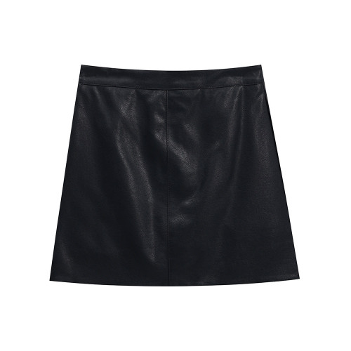 2025秋季新款pu皮裙女短裙黑色小個子包臀裙半身裙顯瘦純欲風辣妹