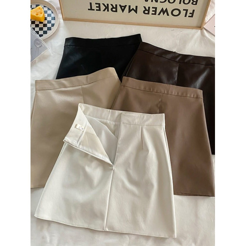 2025秋季新款pu皮裙女短裙黑色小個子包臀裙半身裙顯瘦純欲風辣妹