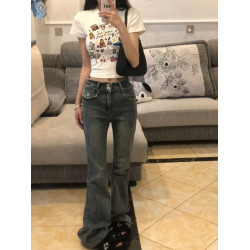 美式復古修身夏季短袖正肩T恤女2025新款顯瘦甜辣妹短款緊身上衣