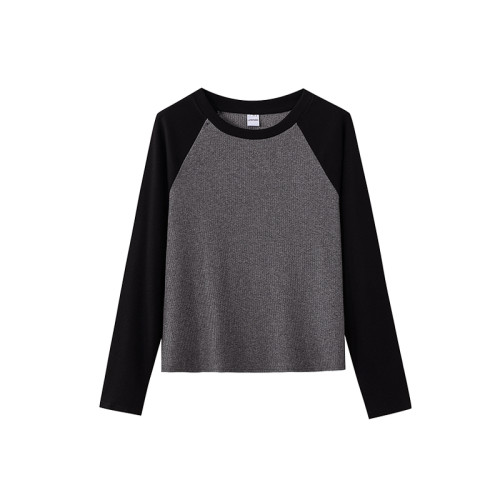 趙露思明星同款美式修身顯瘦長袖T恤女上衣打底衫2025春秋新款潮