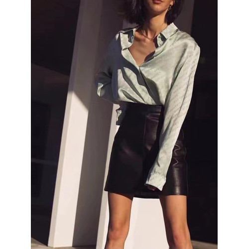 真皮半身裙2025新款百搭設計感名媛黑色顯瘦高腰皮裙女A字包臀裙 真皮半身裙2025新款百搭設計感名媛黑色顯瘦高腰皮裙女A字包臀裙