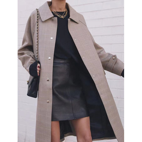 真皮半身裙2025新款百搭設計感名媛黑色顯瘦高腰皮裙女A字包臀裙 真皮半身裙2025新款百搭設計感名媛黑色顯瘦高腰皮裙女A字包臀裙