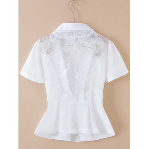 夏季女士修身薄款短袖蕾絲小西裝外套女大碼女裝氣質西服上衣披肩 夏季女士修身薄款短袖蕾絲小西裝外套女大碼女裝氣質西服上衣披肩