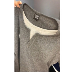 大碼女裝秋季純棉假兩件正肩長袖T恤胖mm遮肚顯瘦內搭打底衫上衣