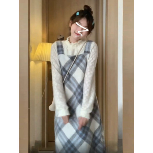 2025新款小個子法式背帶連衣裙子女秋冬季高級感搭配一整套裝長裙 2025新款小個子法式背帶連衣裙子女秋冬季高級感搭配一整套裝長裙