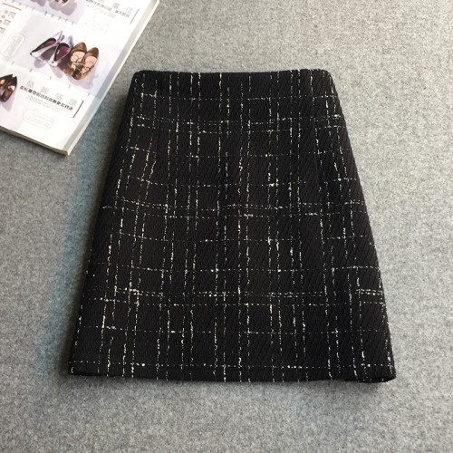 高腰小香風金絲格子毛呢短裙秋冬新顯瘦a字包臀裙大碼遮肉半身裙 高腰小香風金絲格子毛呢短裙秋冬新顯瘦a字包臀裙大碼遮肉半身裙