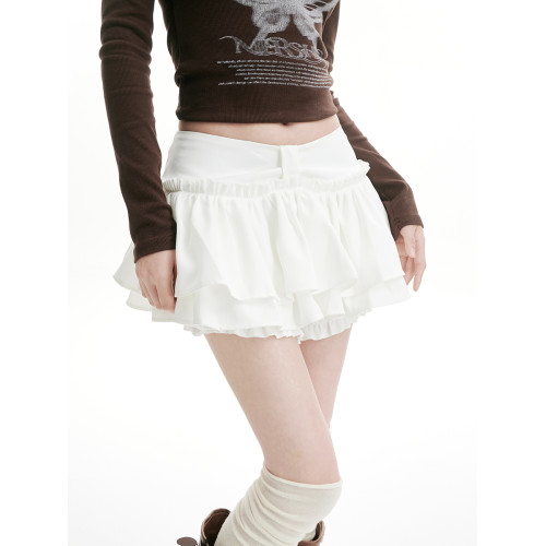 白色半身裙女春秋2025年新款芭蕾學院風蛋糕裙短裙甜酷辣妹百褶裙 白色半身裙女春秋2025年新款芭蕾學院風蛋糕裙短裙甜酷辣妹百褶裙