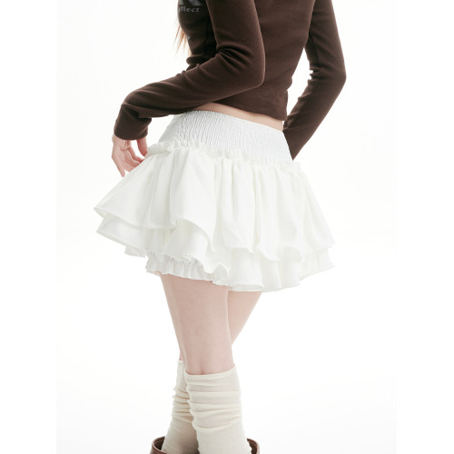 白色半身裙女春秋2025年新款芭蕾學院風蛋糕裙短裙甜酷辣妹百褶裙 白色半身裙女春秋2025年新款芭蕾學院風蛋糕裙短裙甜酷辣妹百褶裙