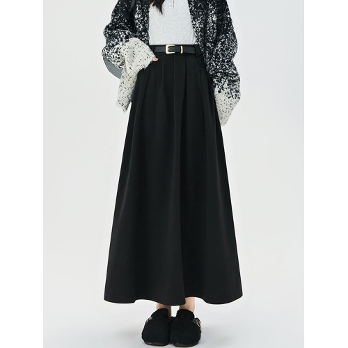 咖色毛呢百褶半身裙女秋冬新款小個子中長款a字繖裙垂感大擺長裙 咖色毛呢百褶半身裙女秋冬新款小個子中長款a字繖裙垂感大擺長裙