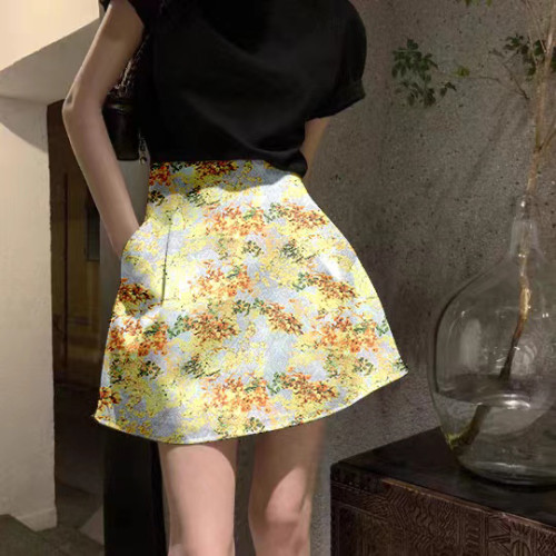 網紅新款赫本風網紅氣質高腰a字裙半身裙 網紅新款赫本風網紅氣質高腰a字裙半身裙