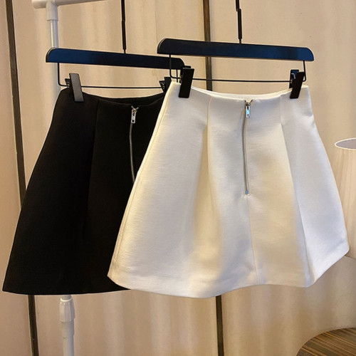 網紅新款赫本風網紅氣質高腰a字裙半身裙 網紅新款赫本風網紅氣質高腰a字裙半身裙